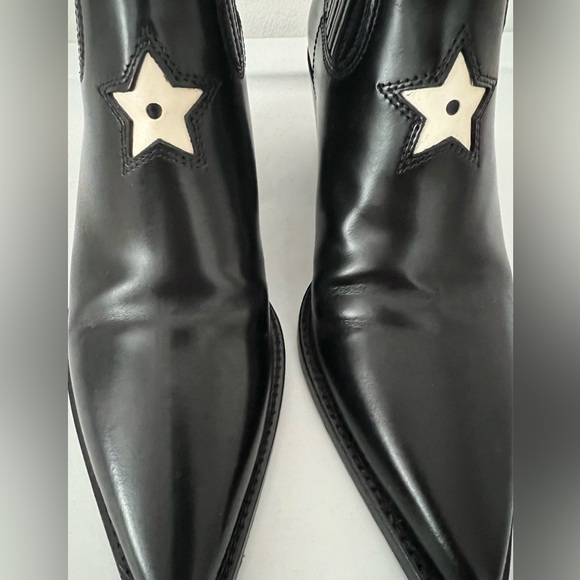 CHRISTIAN DIOR Matte Calfskin L.A. Star Western style Ankle boots in Black 36.5 - Picture 4 of 12